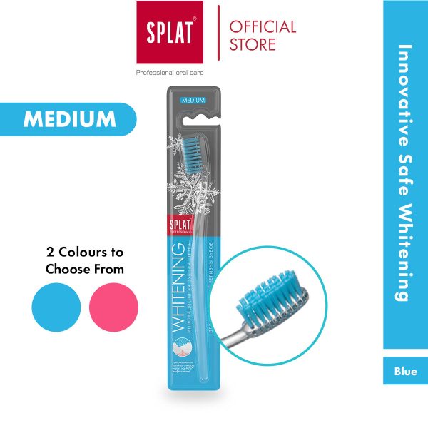 مسواک سفیدکننده اسپلت SPLAT Whitening با یون نقره برای حذف لکه‌های سطحی دندان