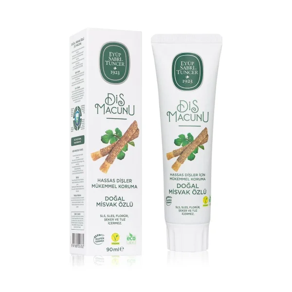 خمیردندان میسوک ایوب صبری بدون فلوراید با عصاره طبیعی Miswak حجم ۷۵ میلی‌لیتر