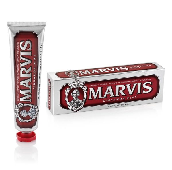 خمیر دندان Marvis Cinnamon Mint با طعم دارچین و نعناع 85 میلی‌لیتر