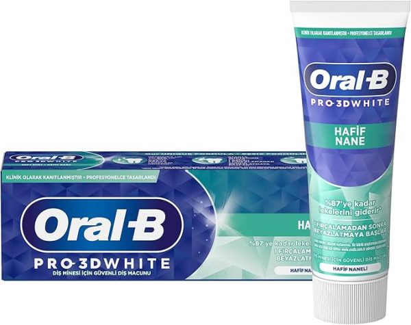 خمیردندان اورال بی Oral-B Pro-3D White Soft Mint سفیدکننده روزانه 75 میلی‌لیتر