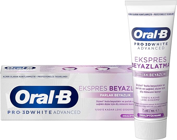 خمیردندان اورال بی Oral-B 3D White Advanced Express Whitening برای سفیدکنندگی و حذف لکه‌های سطحی دندان