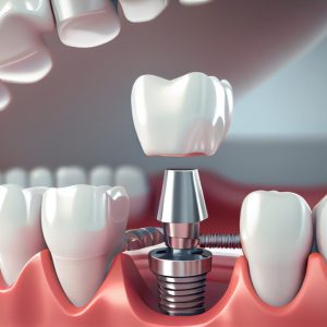 Removable partial denture. Medically accurate tooth.generative ai